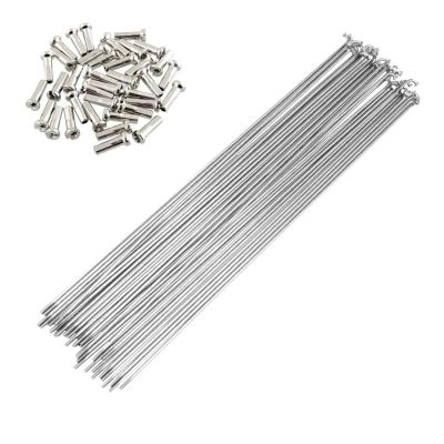 Yvxotrxnk 36-Piece 14G Stainless Steel Bicycle Spokes & Nipples, 305 mm