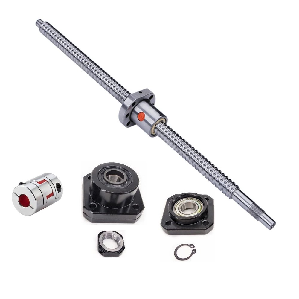 Coavoo SFU1204 Ball Screw 1700 mm, 4 mm Lead, C7, with FK10/FF10 Supports and 5 x 8 mm Coupling Kit