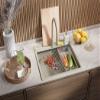 PRIMAGRAN Granite Sink for 60 cm+ Base Cabinets with Kitchen Faucet, 56 x 53 cm view 2