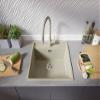 PRIMAGRAN Granite Sink for 60 cm+ Base Cabinets with Kitchen Faucet, 56 x 53 cm view 3