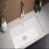 PRIMAGRAN London 80 Undermount Sink for 80 cm+ Cabinet with Kitchen Faucet, 76 x 47 cm view 2