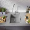 PRIMAGRAN Granite Sink for 50 cm+ Base Cabinets with Kitchen Faucet, 48 x 50 cm view 3