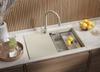 PRIMAGRAN Granite Sink for 50 cm+ Base Cabinets + Kitchen Faucet, 78 x 50 cm view 2