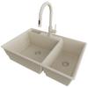 PRIMAGRAN Granite Sink for 80 cm+ Base Cabinets with Kitchen Faucet, 78 x 53 cm view 1