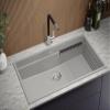 PRIMAGRAN Granite Sink for 90+ cm Cabinet with Kitchen Faucet, 86 x 47 cm view 2