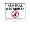 PRINTIMA "No Littering" Sign, 40 x 30 cm, PVC with Mounting Anchors view 2