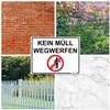 PRINTIMA "No Littering" Sign, 40 x 30 cm, PVC with Mounting Anchors view 4
