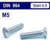 Slotted Raised Countersunk Screw - DIN 964 / ISO 2010 - Zinc-Plated Steel (M5 x 16, 1,000 pcs.) view 4