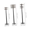 6-Piece Miniature ABS Telegraph Pole Set, Black, 1:42 Scale view 2