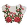 2-Piece Embroidered Floral Patches for Clothing, Orange view 1