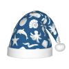 SDEGTHO Underwater Marine Life Red Santa Hat for Children view 1
