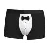 Men's Christmas 3D-Print Costume Outfit with Boyshort Underwear, Black, XL view 1