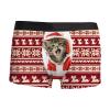 Men's Christmas 3D-Print Costume Outfit with Boyshort Underwear, Black, XL view 4