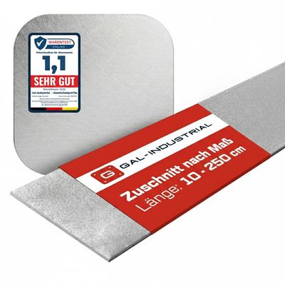 GAL INDUSTRIAL Satin-Finish Aluminum Flat Bar, 60 x 4 mm, 170 cm, EN AW-6060 (PA38)
