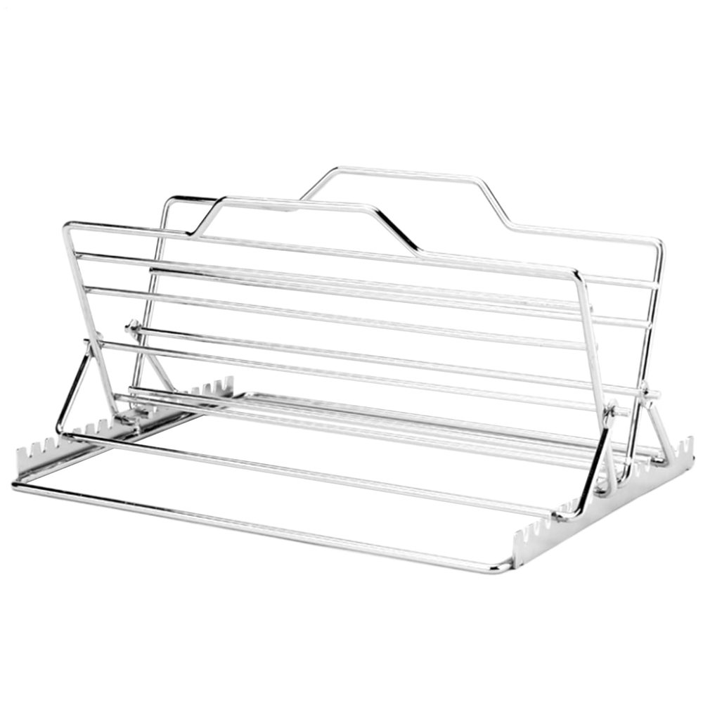 Turkey Roasting Rack, Stainless Steel Grill Stand, Adjustable V-Shaped Tray, Oven-Safe Grill Rack, Heavy-Duty Nonstick Roasting Frame
