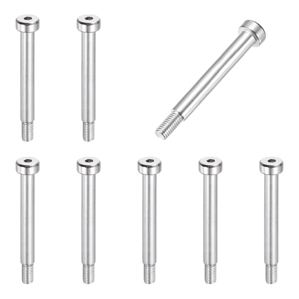 QUARKZMAN 8-Pc. 304 Stainless Steel Shoulder Bolts, 6 mm Shoulder Diameter
