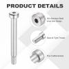 QUARKZMAN 8-Pc. 304 Stainless Steel Shoulder Bolts, 6 mm Shoulder Diameter view 3