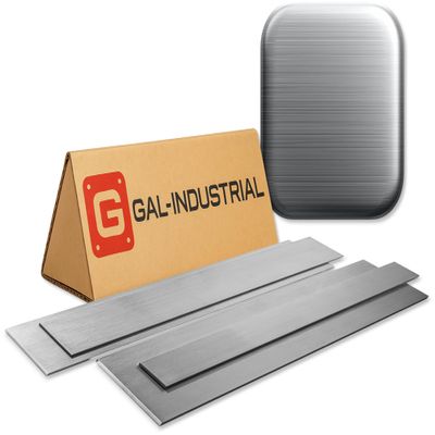 GAL-INDUSTRIAL Brushed Aluminum Flat Bar, 100 x 5 mm, 50 cm, EN AW-6060 (PA38)