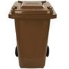 MAT-COMPANY 120 L Trash Can with Lid and Wheels, Brown view 1