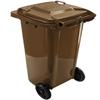 MAT-COMPANY 120 L Trash Can with Lid and Wheels, Brown view 4