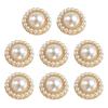 QUARKZMAN 8-Piece 20 mm Gold Pearl Metal Buttons view 1