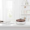 TOYANDONA Glass Salad Bowl with Wooden Lid, 1200 ml view 3