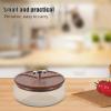 TOYANDONA Glass Salad Bowl with Wooden Lid, 1200 ml view 4