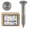 A2 Stainless Steel Wood Screws, 4.5 x 35 mm, TX Countersunk Head, 1,000 Pack view 1