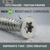 A2 Stainless Steel Wood Screws, 4.5 x 35 mm, TX Countersunk Head, 1,000 Pack view 2
