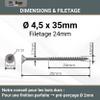 A2 Stainless Steel Wood Screws, 4.5 x 35 mm, TX Countersunk Head, 1,000 Pack view 3