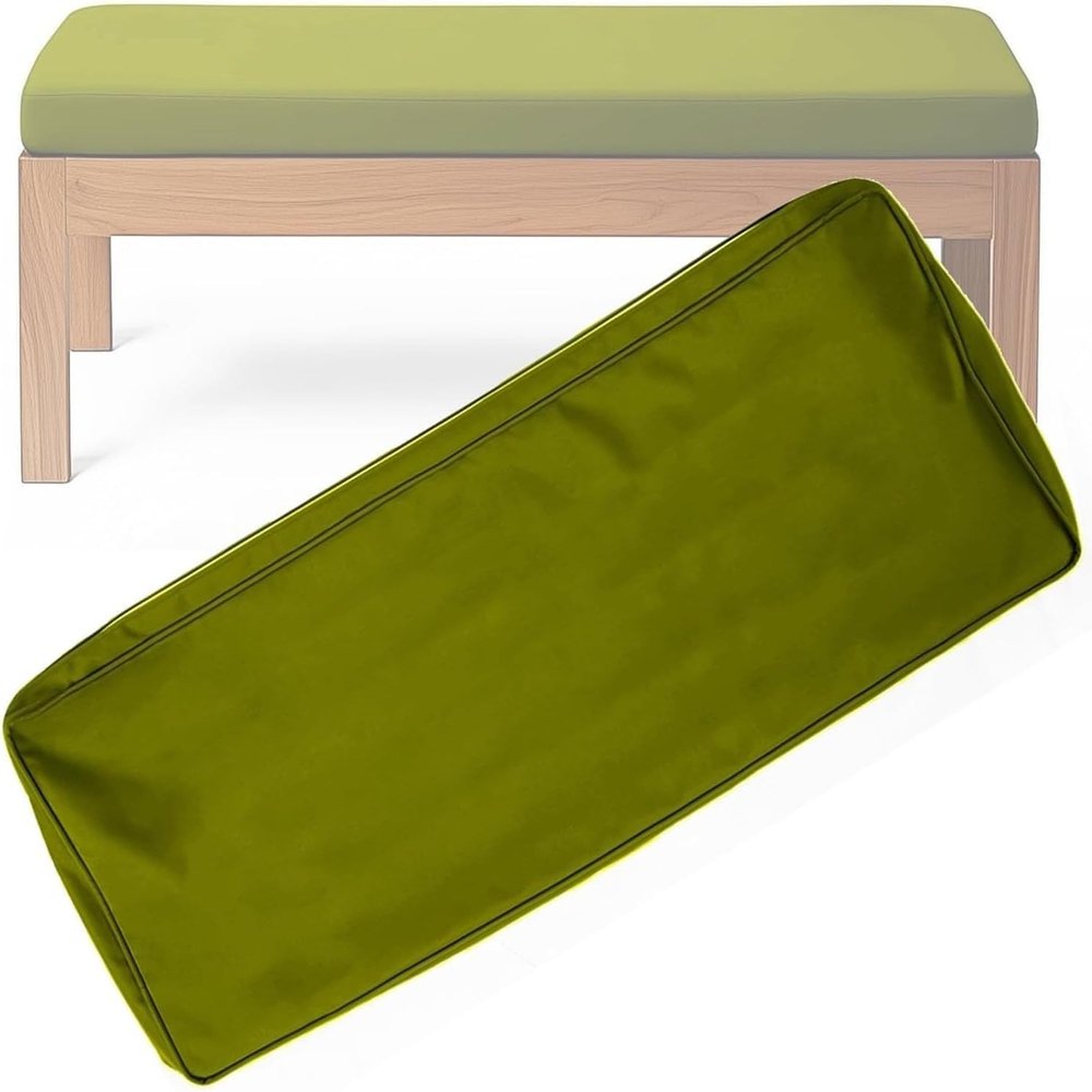 Outdoor Bench Cushion Cover, Green1, 160 x 55 x 10 cm