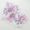Mesh Embroidered Floral Rhinestone Appliqué Sticker for Wedding Dresses and Clothing (Purple) view 2