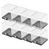 Transparent Square Plastic Display Boxes, 8-Piece Set view 1