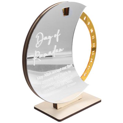DOITOOL Ramadan Wooden Countdown Calendar with Ethnic Design