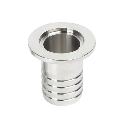 HBGNZU 1pc Hose Barb KF 10/16/25/40/50 Clamp 304 Stainless Steel Sanitary Vacuum Fitting for Home Brewing (8 mm, KF40, 55 mm Ferrule)