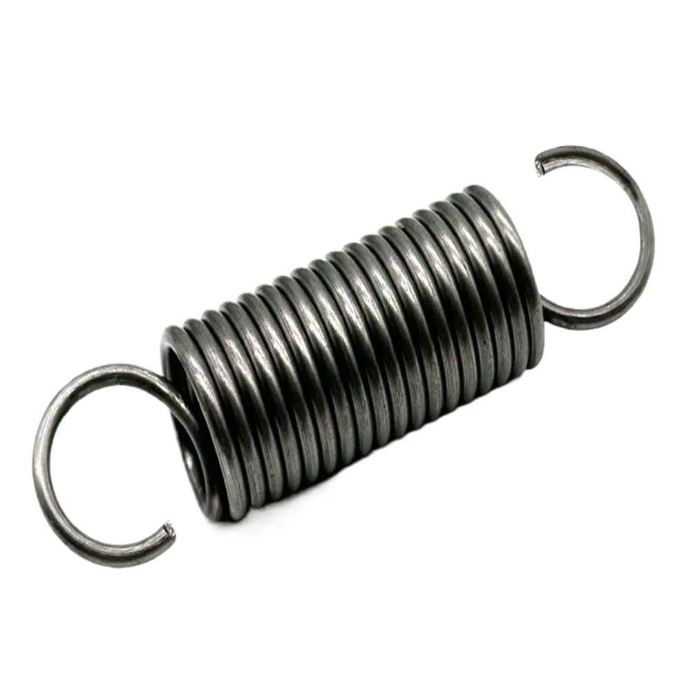 2-Pack Extension Springs, 1.5 mm Wire, 8 mm OD, 300 mm Free Length, Double Hooks