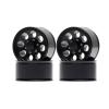 4-Piece 1.55-Inch Alloy Beadlock Wheel Rims for 1/10 RC Cars, Black view 1