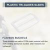 QUARKZMAN 25-Pack 38 mm Transparent Plastic Tri-Glide Buckles view 3