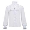 Men’s Medieval Steampunk Pirate Shirt, Victorian Renaissance Ruffle Shirt view 1