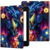 RWUTYTIUL Protective Case for Kindle Paperwhite 6.8-inch, Blue Dragon view 1