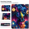 RWUTYTIUL Protective Case for Kindle Paperwhite 6.8-inch, Blue Dragon view 4