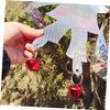 Yardenfun Reflective PET Bird Deterrent with Hanging Bells, Red view 3