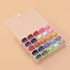 LALAFINA 25-Piece Sewing Machine Bobbin Storage Box with Colored Thread view 3