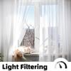 XUEQXUE Sheer Curtain, 60 x 260 cm, Linen Look, White view 3
