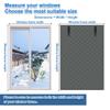 Roll-Up Window Insulation Curtain, 50–200 cm, Cotton, Black, 185 × 85 cm view 2