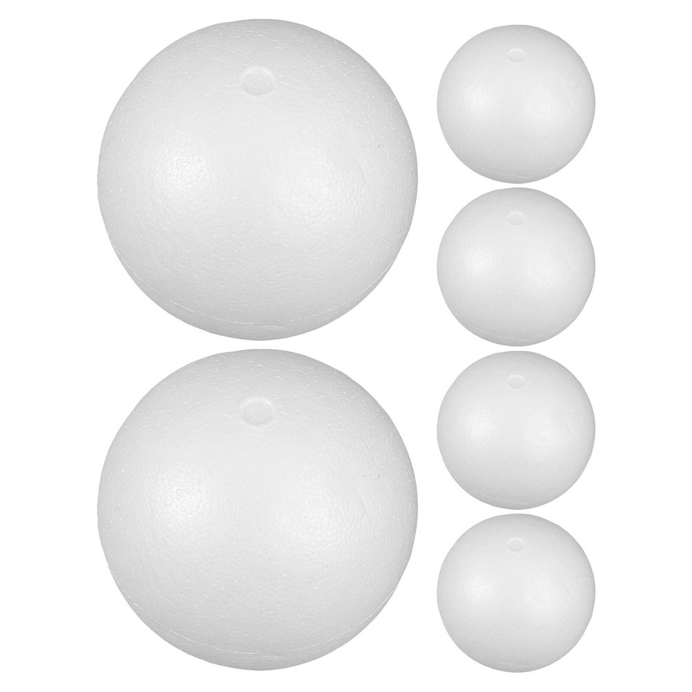 ELAYARD 6-Pack White Polystyrene Craft Balls