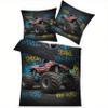 GEDAEUBA Monster Truck Duvet Cover Set 140 x 200 cm, Winter view 1