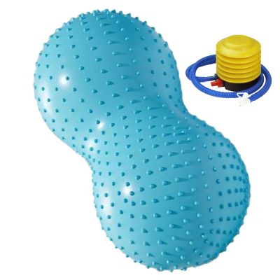 Exercise Fitness Ball, 45 x 90 cm, Peanut Shape, Balance Tool with Air Pump