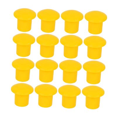 60 Yellow Plastic Rebar Safety Caps