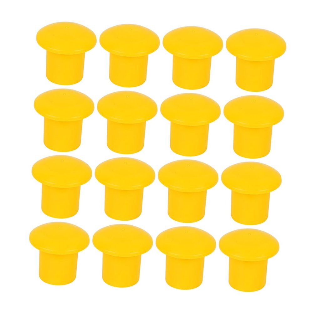 60 Yellow Plastic Rebar Safety Caps